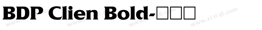 BDP Clien Bold字体转换